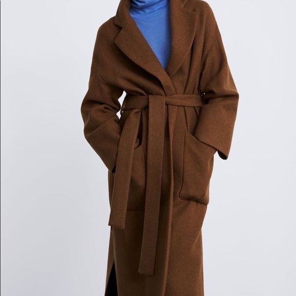 Zara Jackets & Blazers - ZARA Belted Double-breasted Coat -Size L